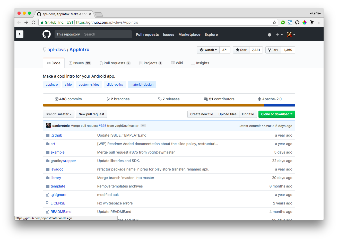 appintro github page