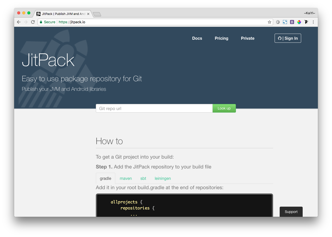 JitPack page