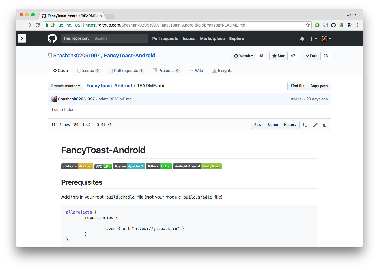 fancy toast github page