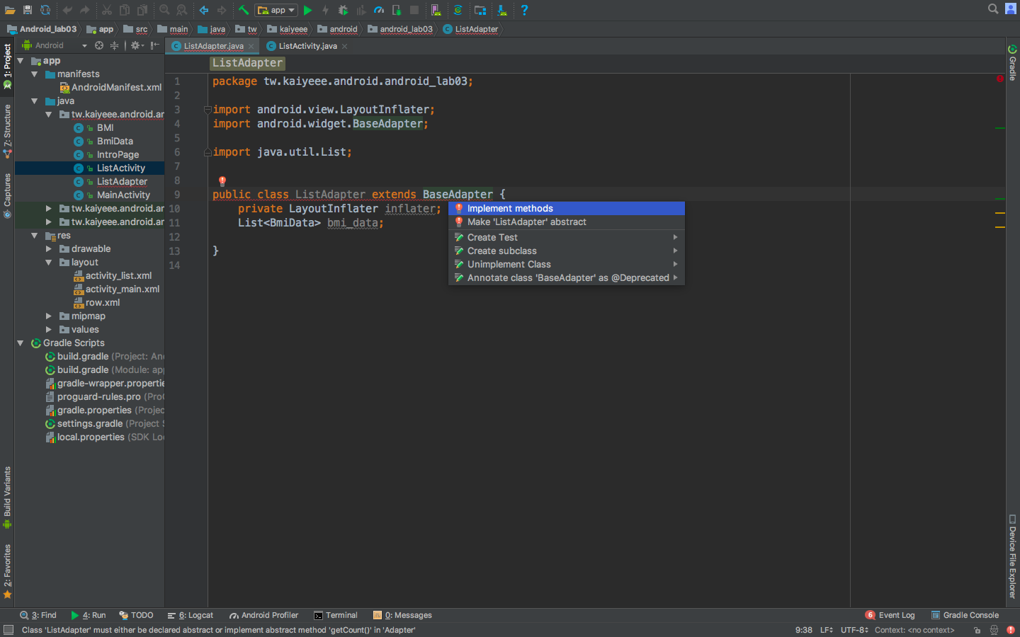 implement methods(1)
