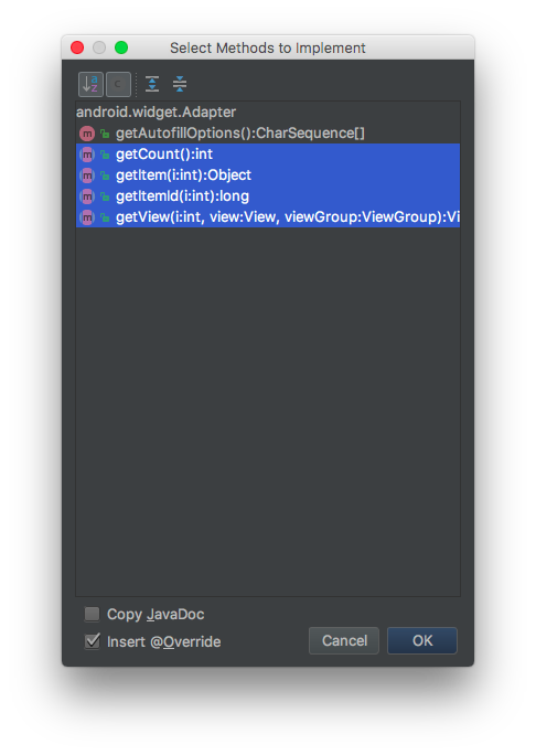 implement methods(2)