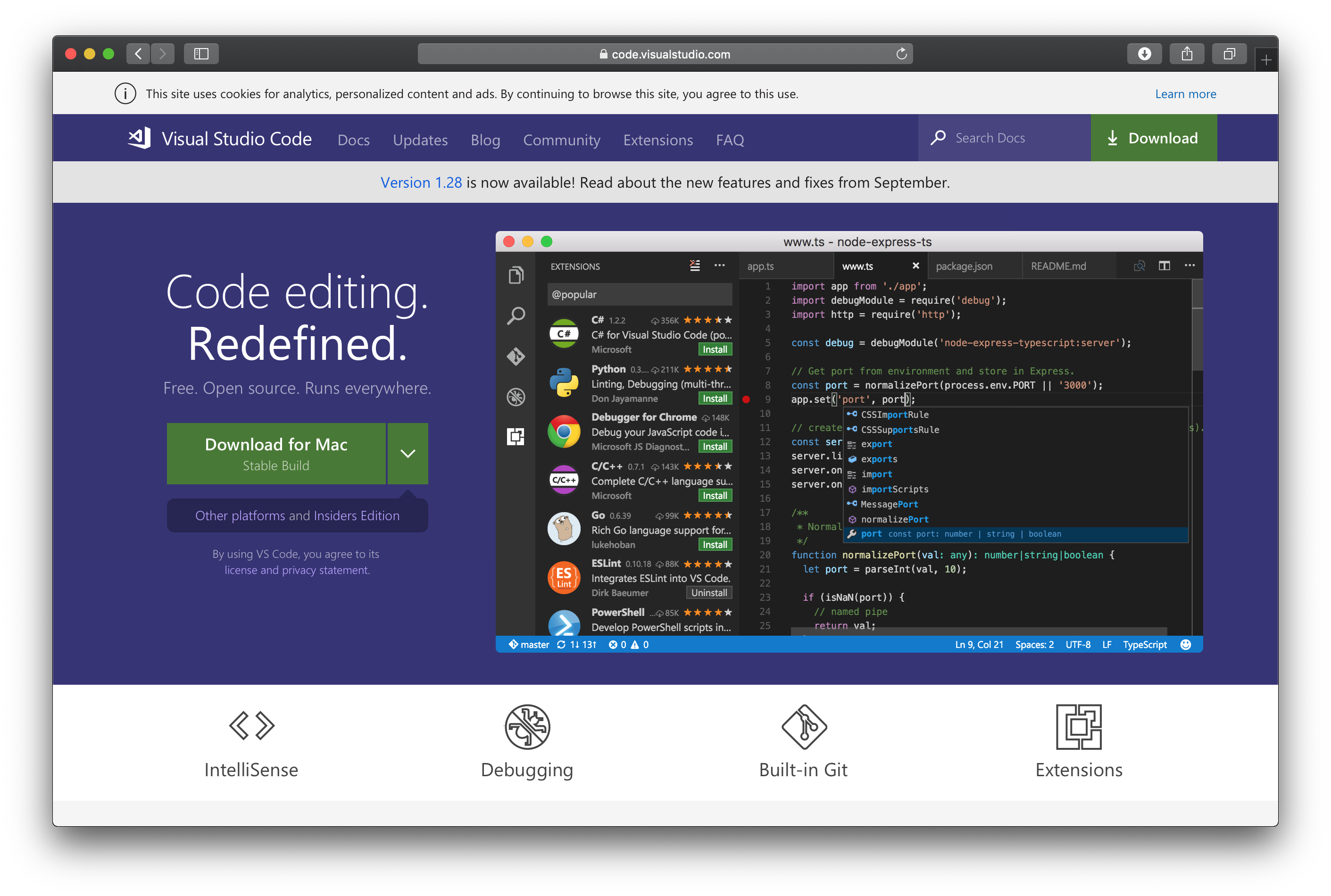 VSCode Download Page